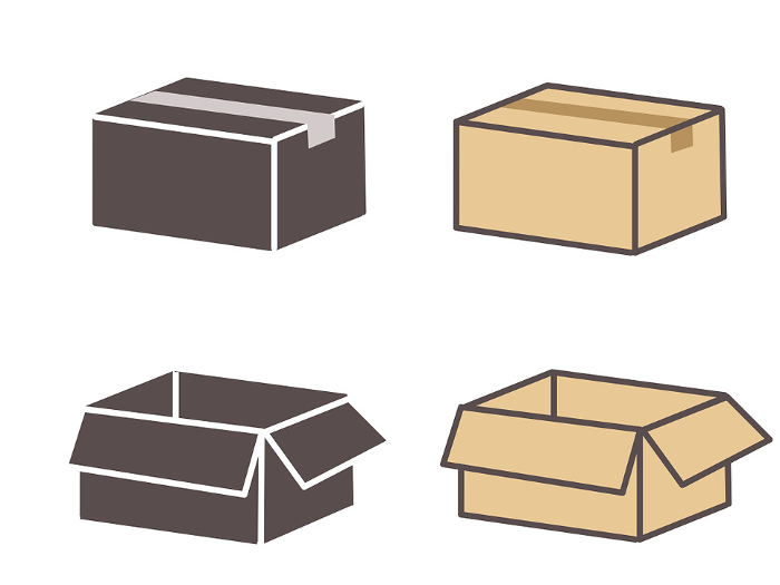 Vector illustration of a cardboard box