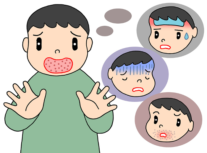 Clip art of disease - Hand, foot and mouth disease/viral infection