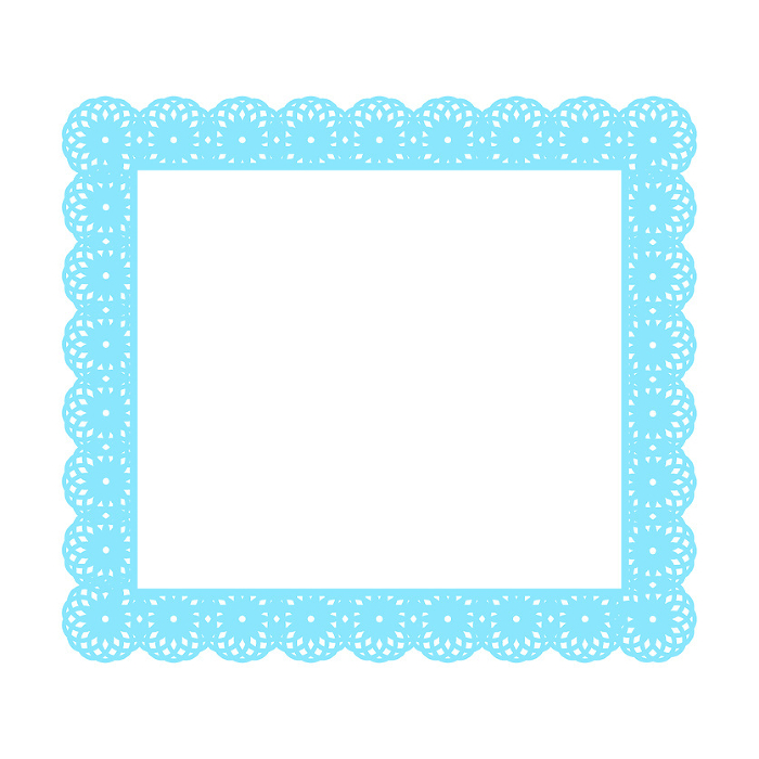 Vector illustration of lace paper with light blue squares.