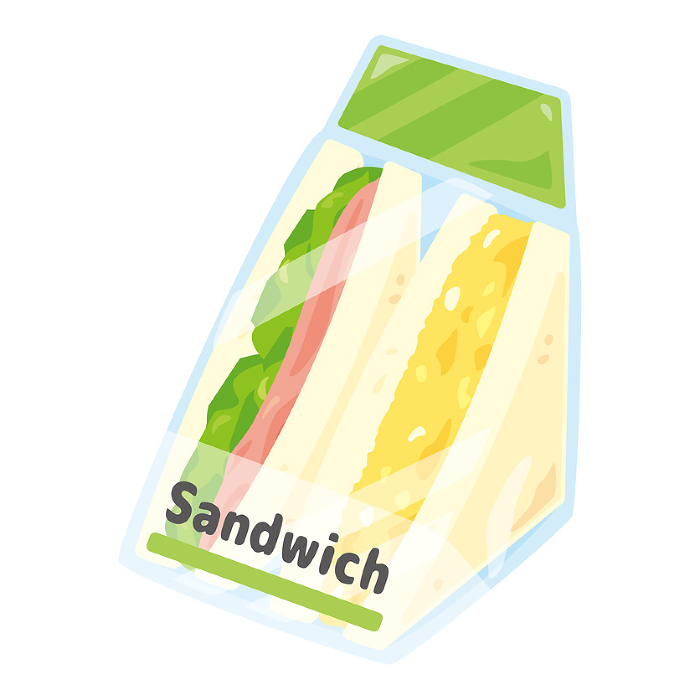 Convenience store sandwich in a triangular package