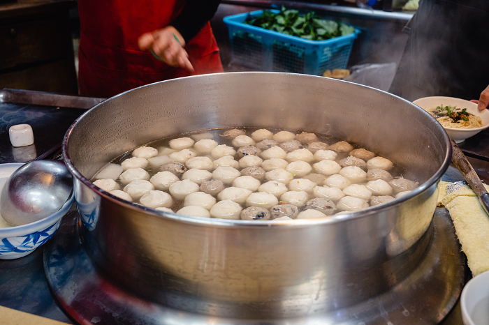 Fish Ball Dumpling Soup in Jioufen, Taiwan