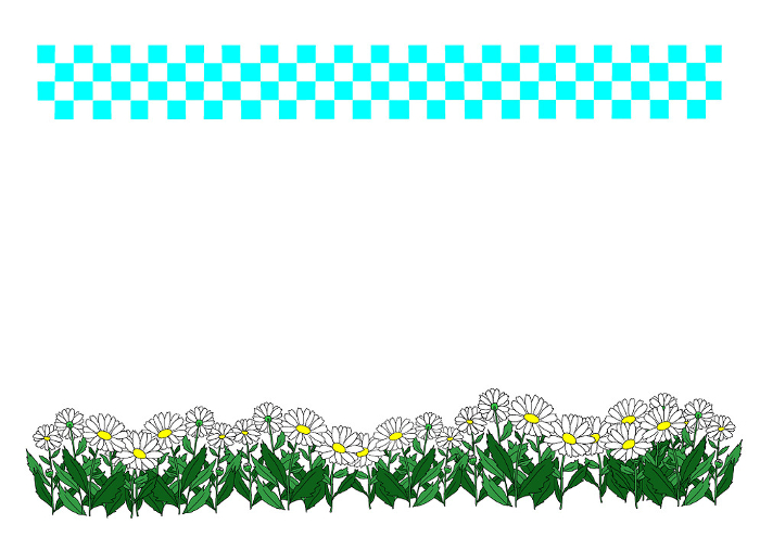 North pole flowers and gingham check frame