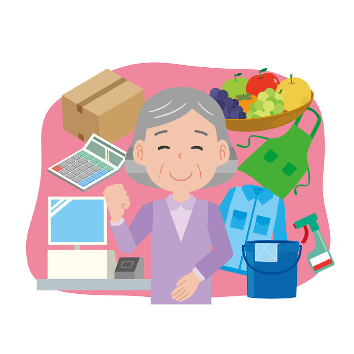 Illustration of Older Women and Work