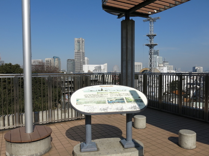 Observatory at Nogeyama Park in Yokohama City (Yokohama Landmark Tower, Giant Ferris Wheel, Tsurumi-Tsubasa Bridge)