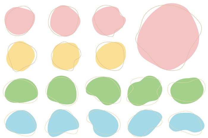 Simple fluid frame set in colorful pastel colors