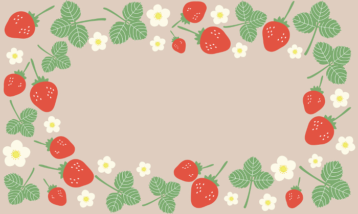 Cute retro strawberry frame