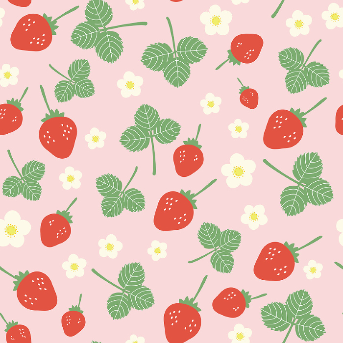 Retro strawberry seamless pattern pink