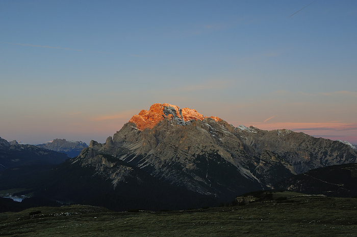 Dolomites with alpenglow Dolomites with alpenglow, by Zoonar Karin J hne