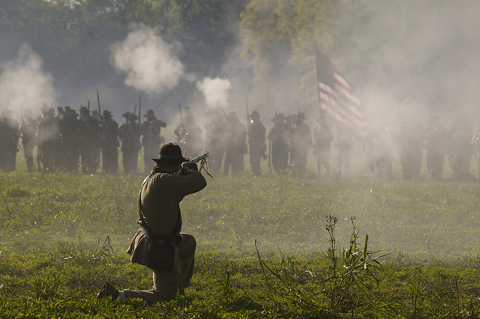 NA Reenactment of the Civil War Battle of Franklin  Franklin, Tennessee, United States of America, by Michael Melford   Design Pics