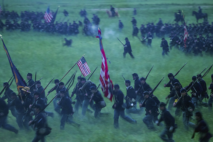 NA Reenactment of the Battle of Spotsylvania  Virginia, United States of America, by Michael Melford   Design Pics