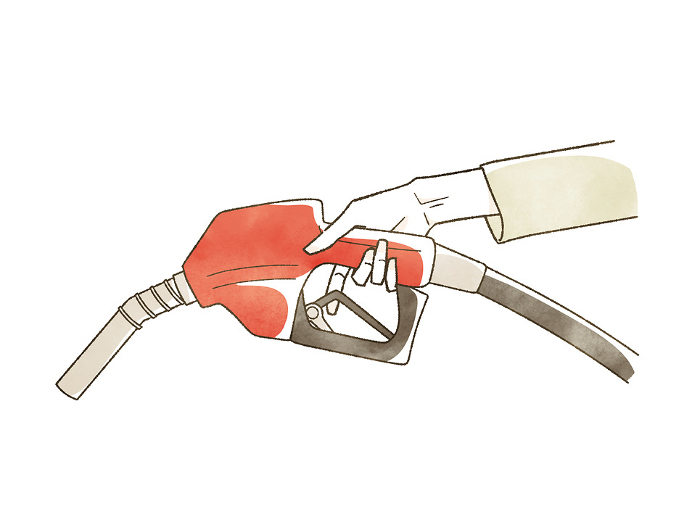 Hand movements to refuel with gasoline