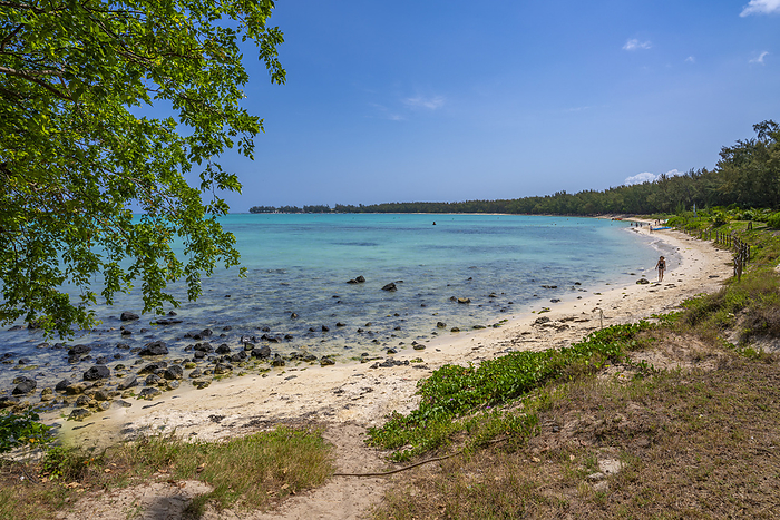 View of Mont Choisy Beach and Turquoise Indian Ocean on sunny day, Mauritius, Indian Ocean, Africa View of Mont Choisy Beach and turquoise Indian Ocean on sunny day, Mauritius, Indian Ocean, Africa, by Frank Fell