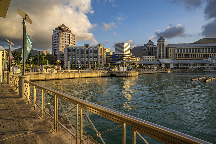 View of Caudan Waterfront in Port Louis, Port Louis, Mauritius, Indian Ocean, Africa View of Caudan Waterfront in Port Louis, Port Louis, Mauritius, Indian Ocean, Africa, by Frank Fell