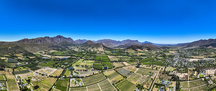 Panorama of Franschhoek, wine area, South Africa Panorama of Franschhoek, wine area, Western Cape Province, South Africa, Africa, by Michael Runkel