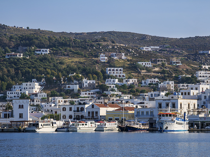Port in Skala, Patmos Island, Dodecanese, Greece Port in Skala, Patmos Island, Dodecanese, Greek Islands, Greece, Europe, by Karol Kozlowski