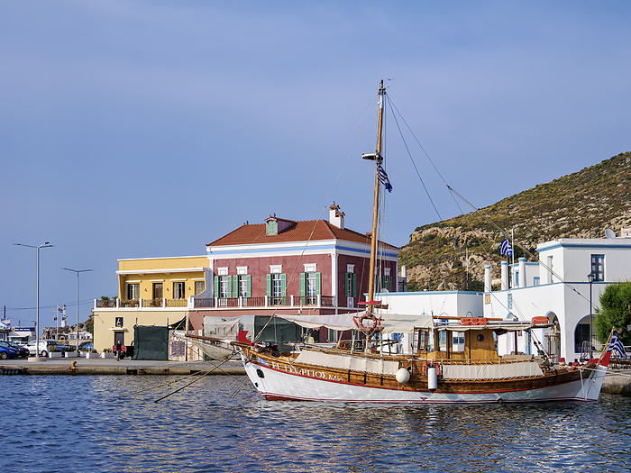 Port in Agia Marina, Leros Island, Dodecanese, Greece Port in Agia Marina, Leros Island, Dodecanese, Greek Islands, Greece, Europe, by Karol Kozlowski