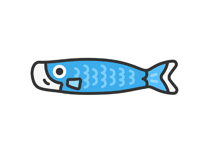 clip art of carp streamer(line drawing color)