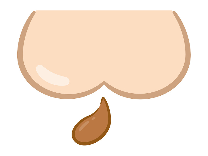 Clip art of buttocks and poo