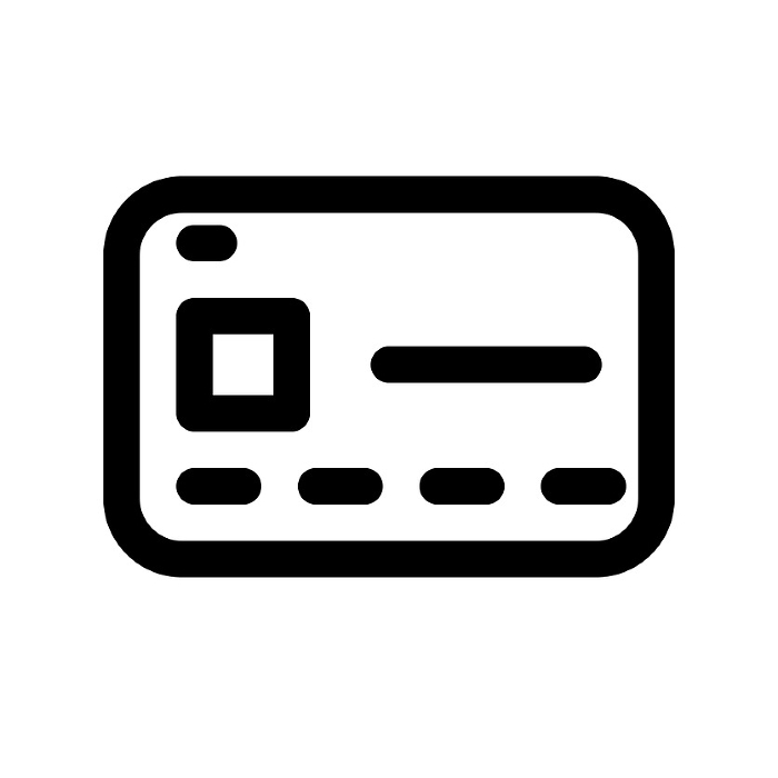 Line style icons representing e-commerce and credit cards