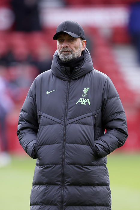 Nottingham Forest v Liverpool FC   Premier League Jurgen Klopp, Manager of Liverpool on the pitch before the Premier League match between Nottingham Forest and Liverpool FC at City Ground on March 2, 2024 in Nottingham, England.   WARNING  This Photograph May Only Be Used For Newspaper And Or Magazine Editorial Purposes. May Not Be Used For Publications Involving 1 player, 1 Club Or 1 Competition Without Written Authorisation From Football DataCo Ltd. For Any Queries, Please Contact Football DataCo Ltd on  44  0  207 864 9121