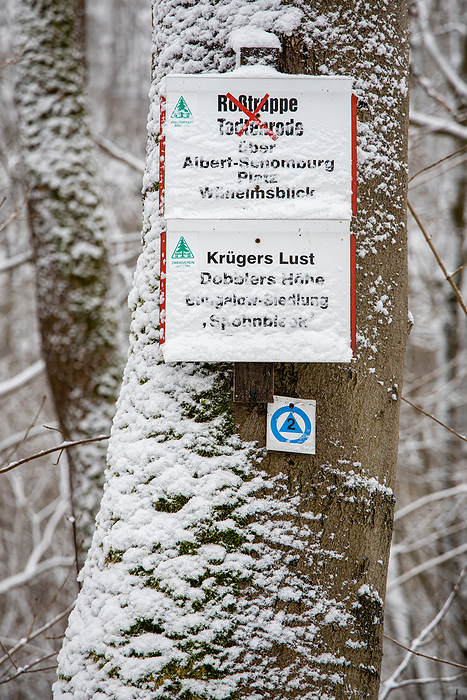 Signs for hiking trails in the Harz Mountains Signs for hiking trails in the Harz Mountains, by Zoonar dk fotowelt