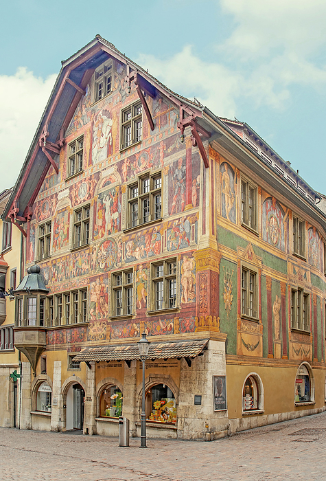 House to the knight Schaffhausen, Switzerland House to the knight Schaffhausen, Switzerland, by Zoonar Falke