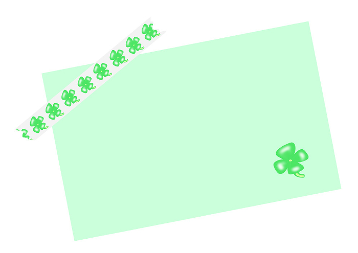 Four-leaf clover message card