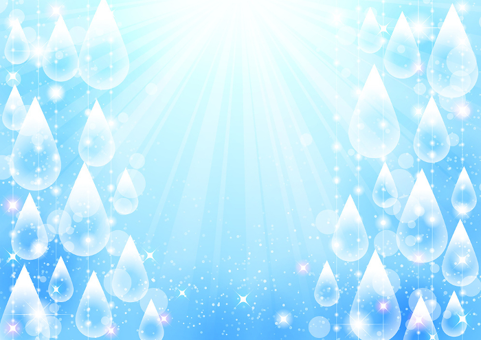 rainy season, drizzle, flash, blue, rain, cute, background, illustration, horizontal