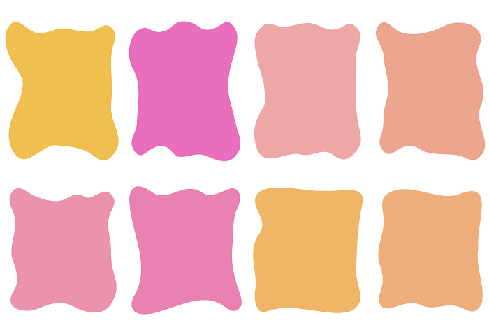 Simple fluid framesets in pink or orange