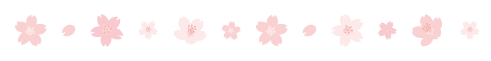 Cute Line Clipart of Cherry Blossoms