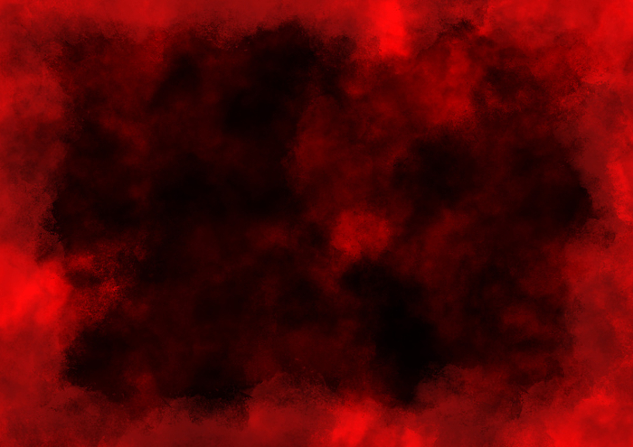 Creepy and scary red and black dirty frame background