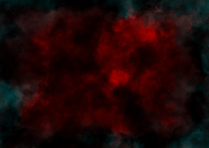 Creepy and scary red black and blue dirty frame background