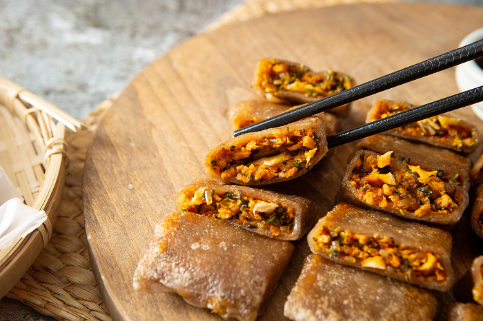 Korean Cuisine - Memil Jong Byeon - Thinly Baked Buckwheat Flour Pancake Rolls