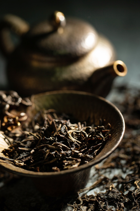 Tea Leaves and Tea Utensils