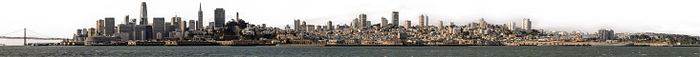 San Francisco Skyline isolated on white San Francisco Skyline isolated on white, by Zoonar Christoph Sch