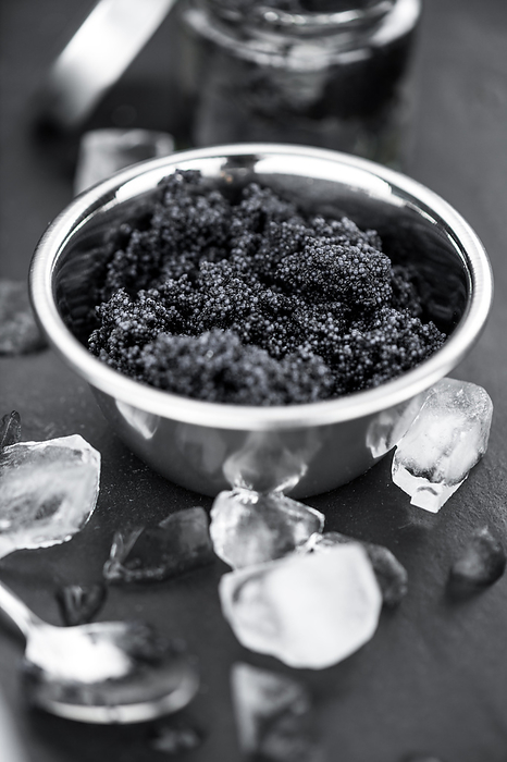 Some fresh Black Caviar  selective focus  close up shot  Some fresh Black Caviar  selective focus  close up shot , by Zoonar Christoph Sch
