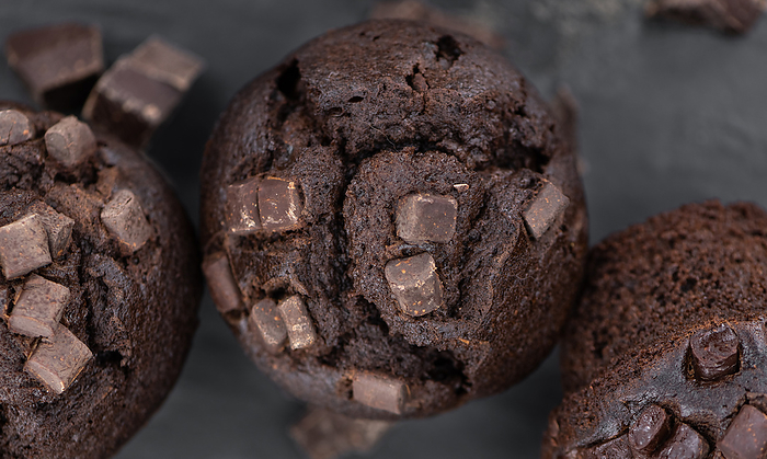 Some Chocolate Muffins  close up shot  selective focus  Some Chocolate Muffins  close up shot  selective focus , by Zoonar Christoph Sch