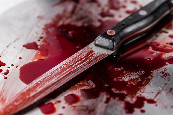 Bloody Knive detailed close up shot Bloody Knive detailed close up shot, by Zoonar Christoph Sch
