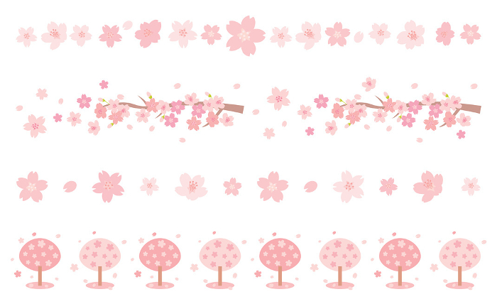 Cute Cherry Blossom Material Set