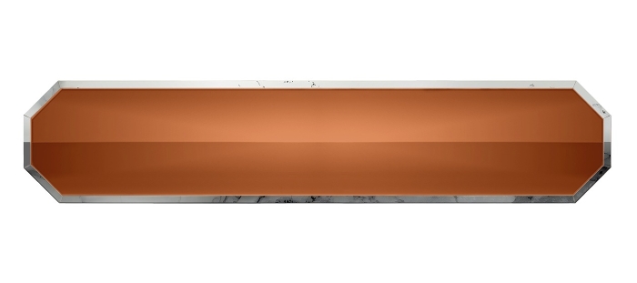 Luxury copper-colored banner D Silver edge