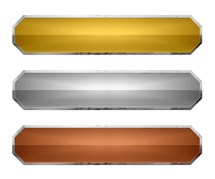 Luxury banner D Silver edge 3-color set