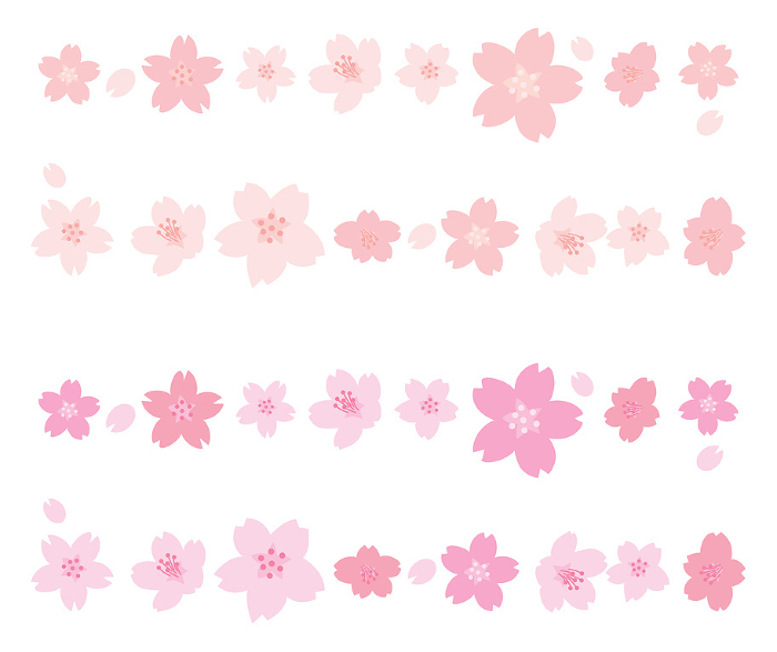 Simple cherry blossom line set