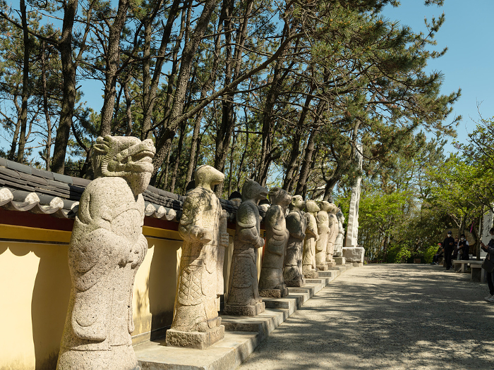 Stone statues in temples, trip to Korea