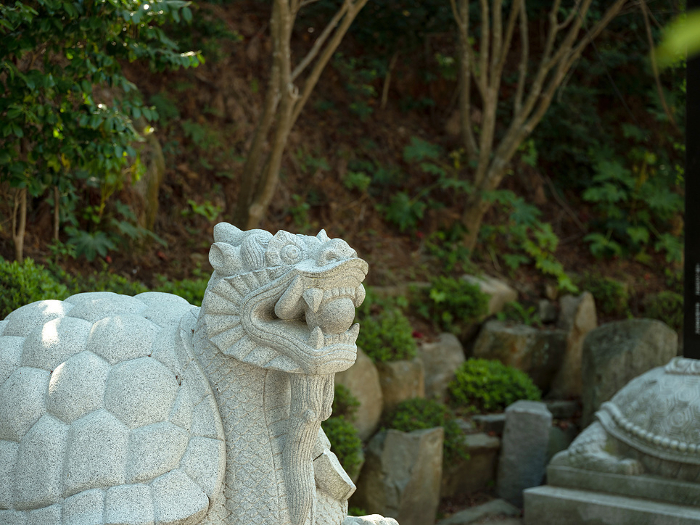 Stone statues in temples, trip to Korea
