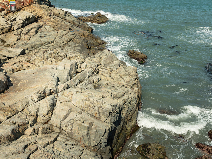 rocks in the sea, trip to Korea