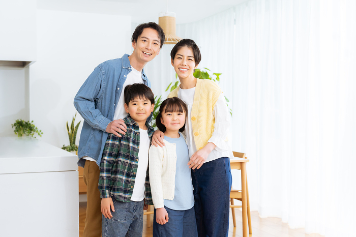 A Japanese family of four close friends.