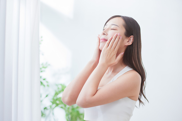 Japanese women taking care of their skin