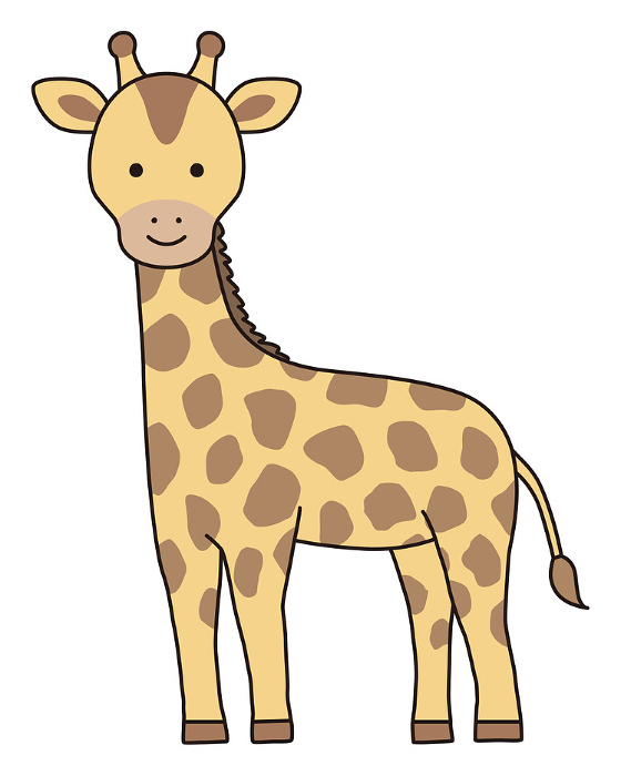 Vector illustration of a cute giraffe. Icons, Animals