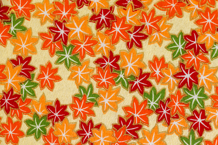 Japanese pattern of colorful maple leaves