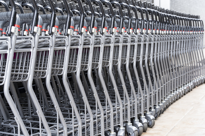 Aligned shopping carts
